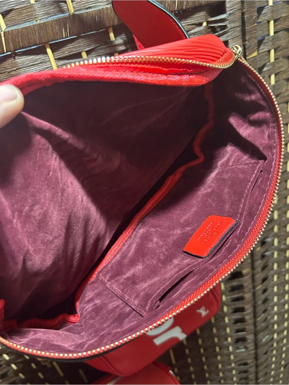 Supreme Red Travel Bag Collection with White Logo